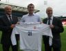 Gary Bowyer with Andy Buckingham launching U-18 game against Scotland Aprl 11 2014