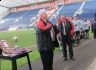 Mike Timberlake presenting the trophies at Deepdale 2013